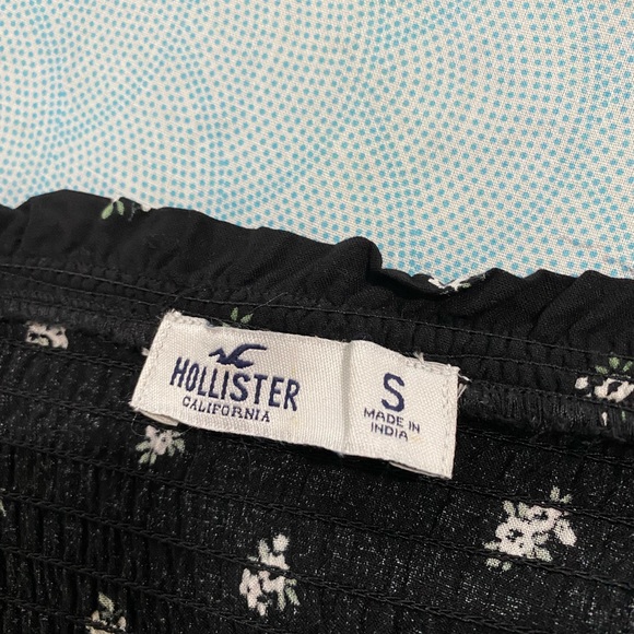 Halter with elastic smocking full length wide leg pant suit Size S Floral - Picture 5 of 5